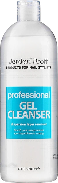 Средство для снятия липкого слоя Jerden Proff Gel Cleanser, 500 мл - Фото 1 Средство для снятия липкого слоя Jerden Proff Gel Cleanser, 500 мл - изображение 1