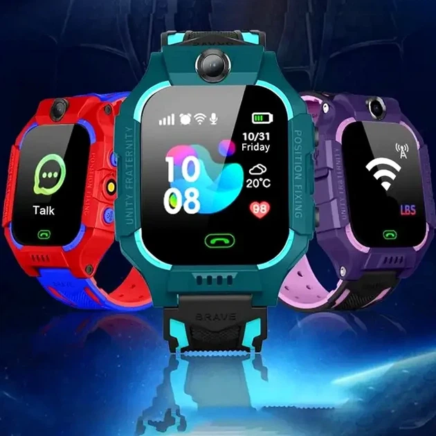 Дитячі смарт годинник з сим-картою 4G GPS ліхтарик діагональ екрану 1.44 колір зелений матеріал силікон для дітей - зображення 6