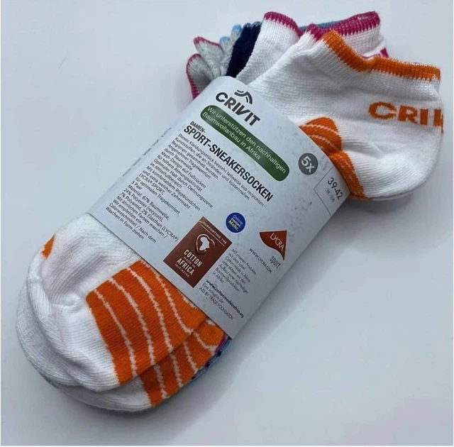 Набір шкарпеток жіночих коротких 5 пар Crivit 39-42 Білий Сірий Синій - изображение 8