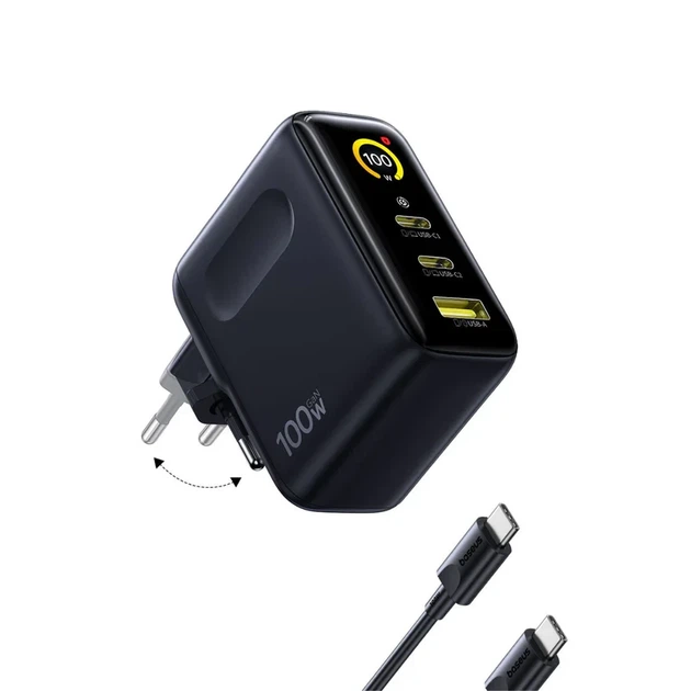 Мережевий зарядний пристрій Baseus PicoGo AE21 100W GaN Fast Charger (E0121B) - зображення 6