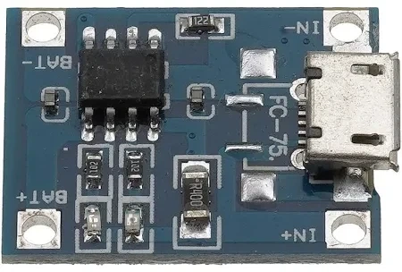 Модуль заряджання Micro-USB 5V 1A для Li-Ion акумуляторів 18650 TP4056 із захистом (ins557) - Фото 1 Модуль заряджання Micro-USB 5V 1A для Li-Ion акумуляторів 18650 TP4056 із захистом (ins557) - изображение 1
