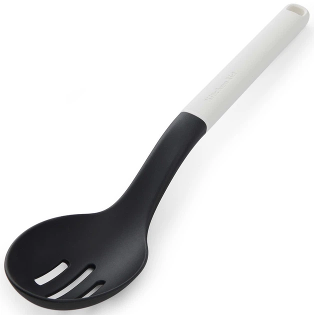 Ложка для сервировки KitchenAid Classic с прорезями 34 см Белая (KHA004OHPNG) - Фото 2 Ложка для сервировки KitchenAid Classic с прорезями 34 см Белая (KHA004OHPNG) - изображение 2