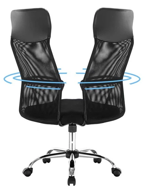 Офісне крісло Hedo ErgoLux Pro Mesh Чорне (5907184130439) - зображення 4