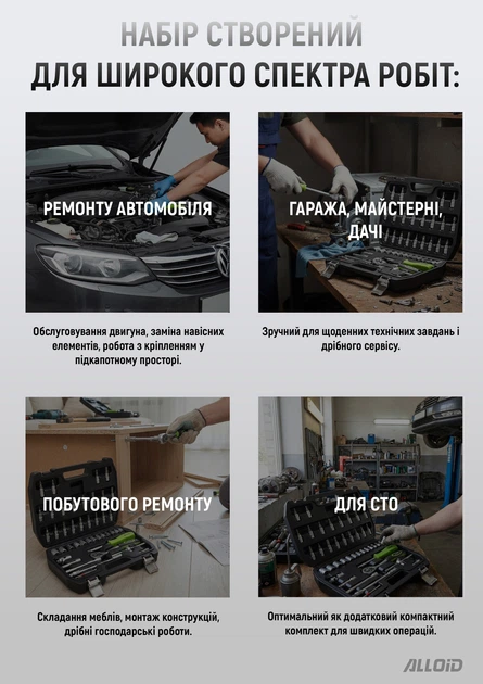 Набор инструментов Alloid 3/8
