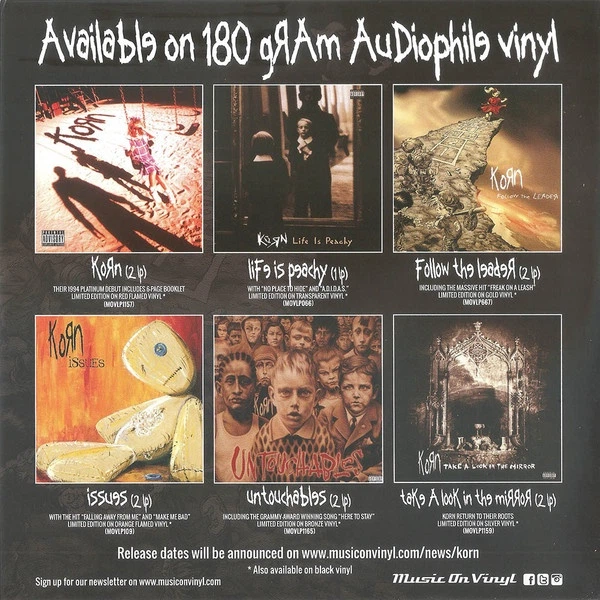 Korn - Korn (2 пластинки, 180 грамм, Альбом, Переиздание) - изображение 14