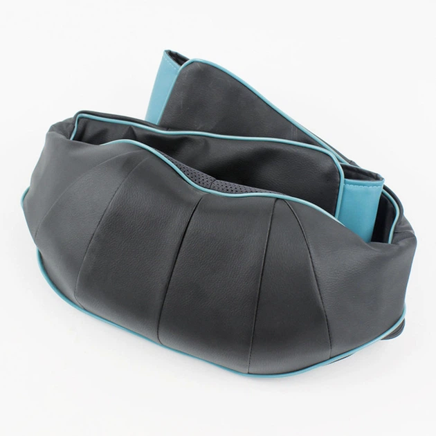 Массажер роликовый Massager of neck kneading Shiatsu для шеи, спины и всего тела с подогревом чёрно-синий - изображение 4