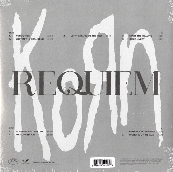 Korn - Requiem (Прозрачный, Альбом, Лимитированое) - изображение 2