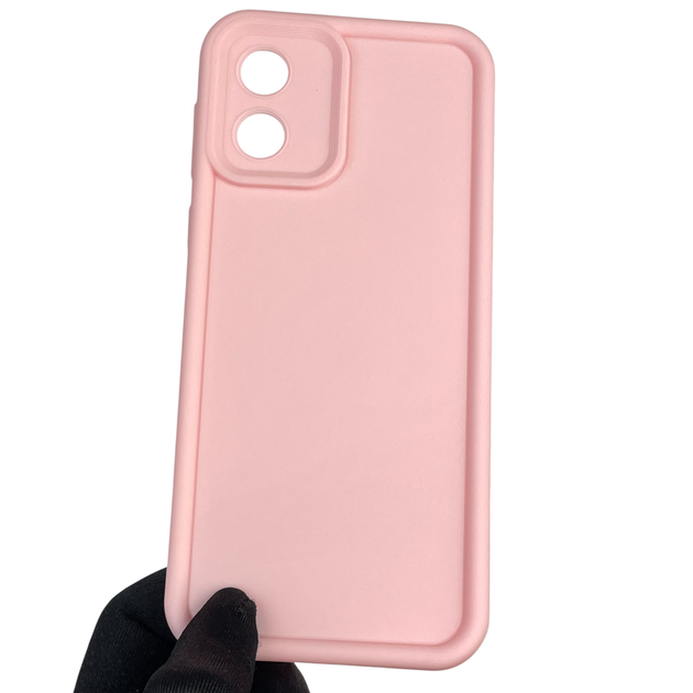 Чехол силиконовый Soft Touch для Motorola Moto E13 (PAXT0034) розовый (Полная защита камеры) - изображение 2