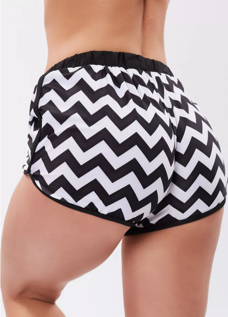Жіночий купальник FS Chevron Print Halter Bikini L Чорно-білий (9415) - зображення 4