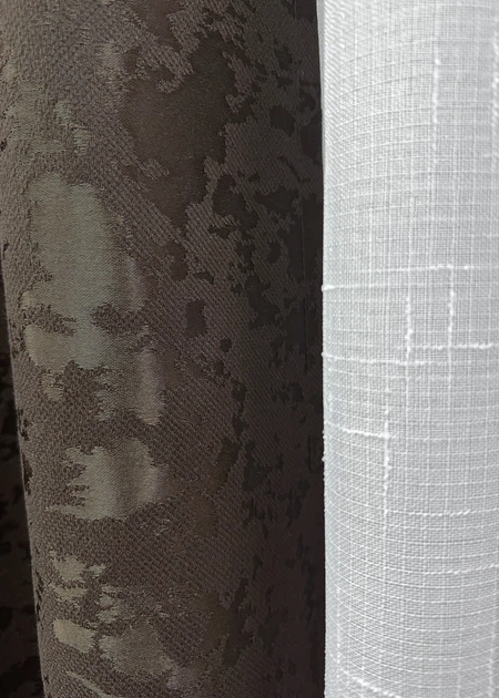 Комплект готових штор VR-Textil Льон мармур Pavliani ХО № 1910ш Венге 150х270 см 2 шт (33-1315) - Фото 7 Комплект готових штор VR-Textil Льон мармур Pavliani ХО № 1910ш Венге 150х270 см 2 шт (33-1315) - зображення 7