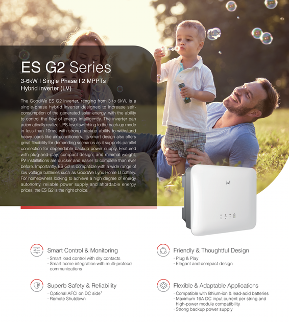 Гибридный инвертор GoodWe GW3000-ES-20 - изображение 3
