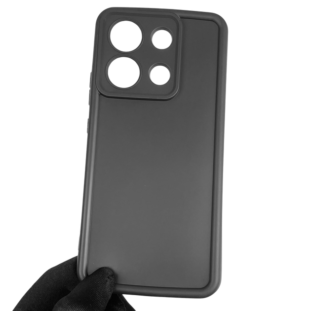 Чехол силиконовый Soft Touch для Xiaomi Redmi Note 13 4G черный (Полная защита камеры) - изображение 2
