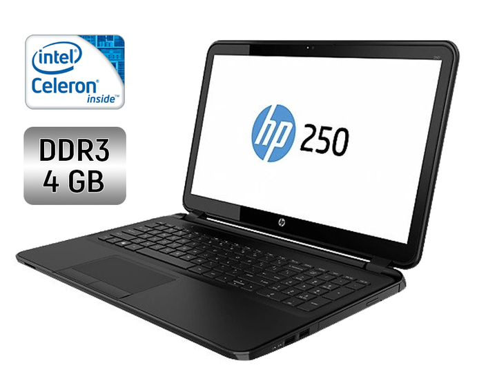 Ноутбук HP 250 G5 / 15.6" (1366x768) TN / Intel Celeron N3060 (2 ядра по 1.6 - 2.48 GHz) / 4 GB DDR3 / 128 GB SSD / Intel HD Graphics 400 / WebCam / DVD-RW б/у - Фото 2 Ноутбук HP 250 G5 / 15.6" (1366x768) TN / Intel Celeron N3060 (2 ядра по 1.6 - 2.48 GHz) / 4 GB DDR3 / 128 GB SSD / Intel HD Graphics 400 / WebCam / DVD-RW б/у - изображение 2