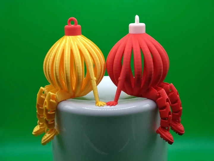 Декоративная Елочная Игрушка Christmas Ornament With Articulated Legs 3Д Печать Красный 10 См - Фото 3 Декоративная Елочная Игрушка Christmas Ornament With Articulated Legs 3Д Печать Красный 10 См - изображение 3