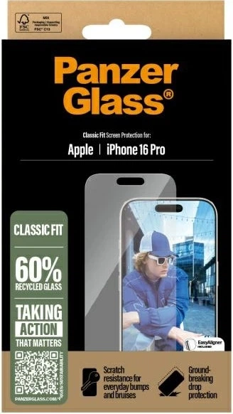 Szkło hartowane PanzerGlass Screen Protector Classic Fit do Apple iPhone 16 Pro (5715685002724) - obraz 3