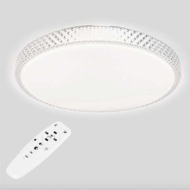 Світильник настінно стельовий LED бра SunLight 408-500 72 Вт Ø500 мм люстра з пультом дистанційного керування декоративний світлодіодний білий для дому спальні передпокою вітальні кухні енергозберігаюча лампа з теплим світлом і регулюванням яскравості - Фото 1 Світильник настінно стельовий LED бра SunLight 408-500 72 Вт Ø500 мм люстра з пультом дистанційного керування декоративний світлодіодний білий для дому спальні передпокою вітальні кухні енергозберігаюча лампа з теплим світлом і регулюванням яскравості - зображення 1