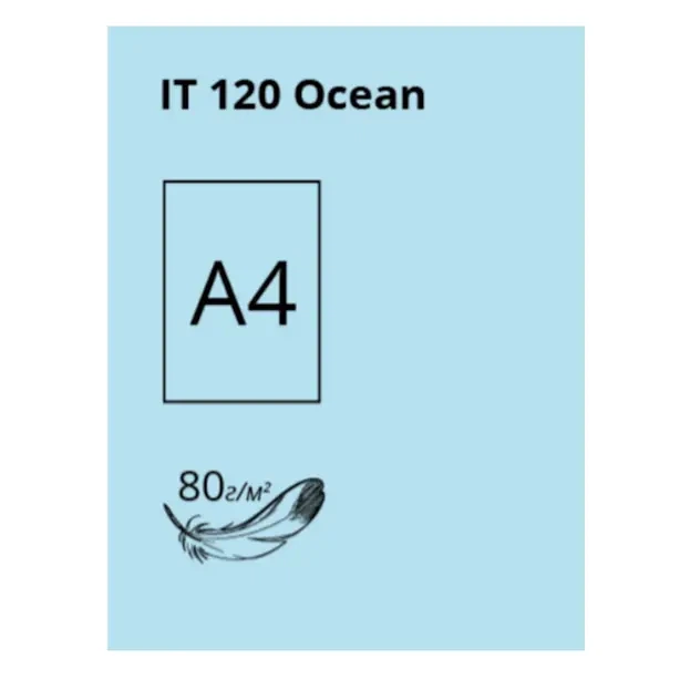 Папір кольоровий CRYSTAL COLOR PAPER Ocean 120 А4 80г/м2 блакитний пастель 100 арк. (16.7533) - Фото 2 Папір кольоровий CRYSTAL COLOR PAPER Ocean 120 А4 80г/м2 блакитний пастель 100 арк. (16.7533) - зображення 2