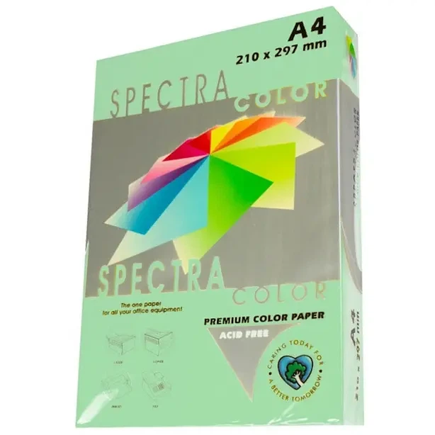 Папір кольоровий CRYSTAL COLOR PAPER Lagoon 130 А4 80г/м2 світло-зелена пастель 100 арк. (16.7535) - Фото 2 Папір кольоровий CRYSTAL COLOR PAPER Lagoon 130 А4 80г/м2 світло-зелена пастель 100 арк. (16.7535) - зображення 2