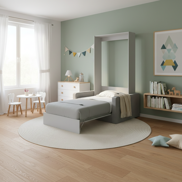 Шафа-ліжко-диван "MIRA SOFA PLUS -90" Антрацит - изображение 3