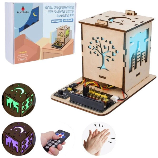 Набор для сборки разноцветной лампы Microbit V2.0 DIY Colorful Lamp Starter Kit от Keyestudio - 594716 - Фото 1 Набор для сборки разноцветной лампы Microbit V2.0 DIY Colorful Lamp Starter Kit от Keyestudio - 594716 - изображение 1