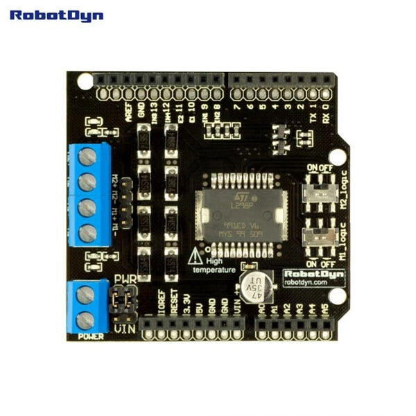 Контроллер шагового двигателя Motor Shield 2A L298P 2-motors for Arduino - 635654 - изображение 2