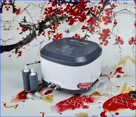 Компрессор для аквариума SunSun APQ-505 двухканальный на аккумуляторе 510 л/час до 1000 л - изображение 2