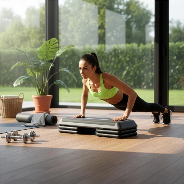 Степ для аеробіки Actiget 3 рівні чорно-сірий ACT0121 (5908455309431) - зображення 14