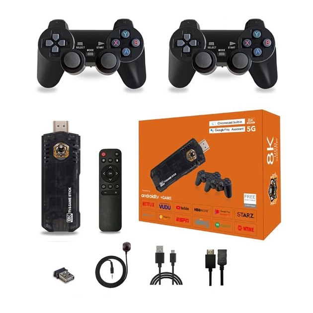 Игровая приставка Data Frog X8-WiFi/5G мультимедийная консоль Android, 2 беспроводных геймпада + Карта 64Гб - изображение 6