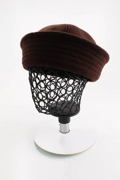 Шоколадна морячка кашемір ВОРС 8801-0, р. 57-58 - Фото 1 Шоколадна морячка кашемір ВОРС 8801-0, р. 57-58 - зображення 1