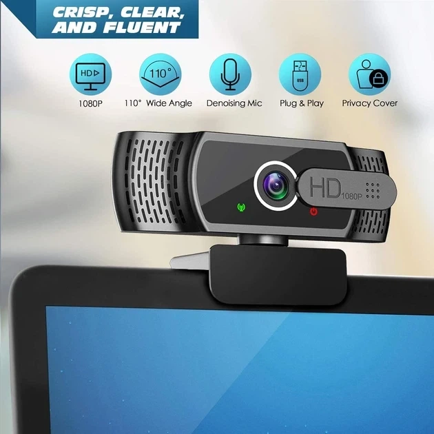 Вебкамера Neefeaer W6 Full HD 1080P з мікрофоном, автофокусом і захисною кришкою, USB веб-камера для навчання та відеозв’язку - Фото 3 Вебкамера Neefeaer W6 Full HD 1080P з мікрофоном, автофокусом і захисною кришкою, USB веб-камера для навчання та відеозв’язку - зображення 3