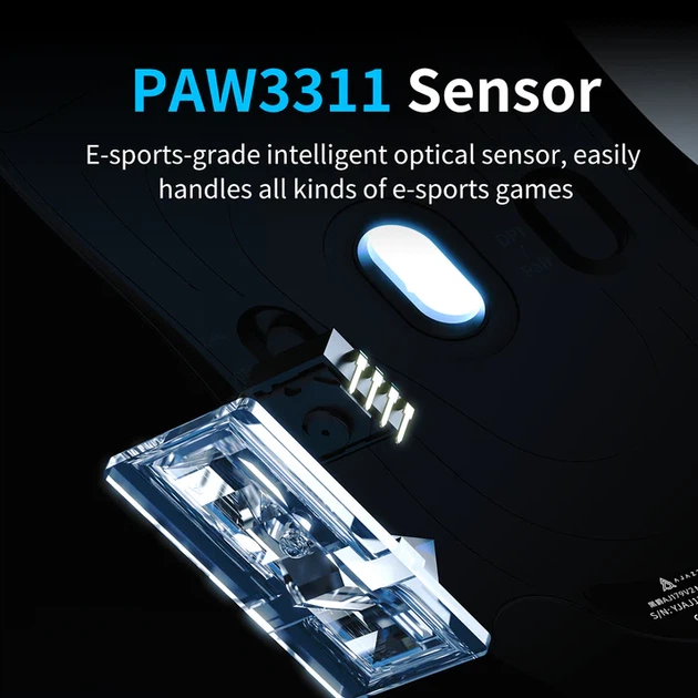 Игровая мышь AJAZZ AJ179 V2 White | PAW3311 | 12000 DPI | 49 г | Tri-Mode (2.4G / Bluetooth / USB-C) | RGB - изображение 6