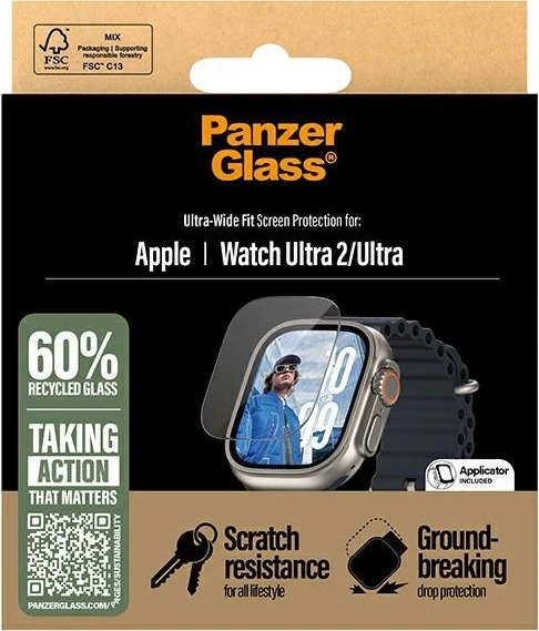 Захисне скло PanzerGlass Screen Protector для Apple Watch Ultra 3/Ultra 2/Ultra 49 мм (5715685003615) - зображення 3