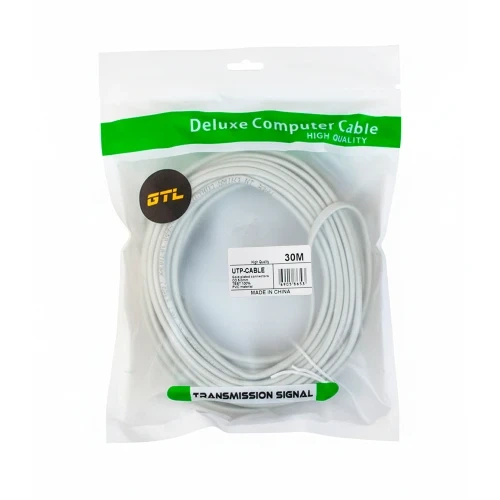 Патч-корд 30 м, UTP, Grey, GTL, Cat.6, CCA, PVC (GTL30U6GY) - зображення 2
