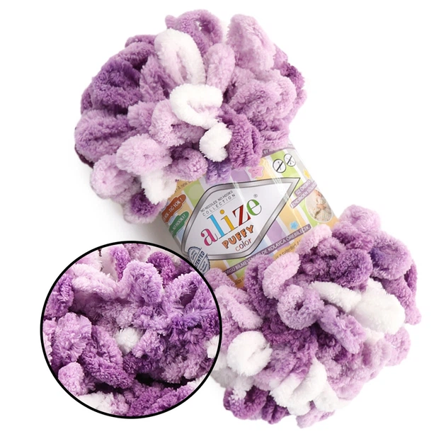 Alize Puffy Color, №5923 (100г/ 9м) плюшевая фантазийная пряжа с готовыми петлями для вязания руками пледа игрушек и балаклавы, Ализе Пуффи,Ализе Пуфи - Фото 1 Alize Puffy Color, №5923 (100г/ 9м) плюшевая фантазийная пряжа с готовыми петлями для вязания руками пледа игрушек и балаклавы, Ализе Пуффи,Ализе Пуфи - изображение 1