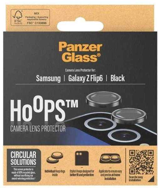 Захисне скло Panzer Glass Hoops Lens Protector для Samsung Galaxy Z Flip 6 Black (7372) - зображення 4