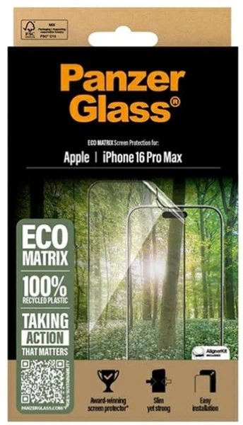 Folia ochronna Panzer Glass Eco Matrix Ultra-Wide Fit do Apple iPhone 16 Pro Max Black (2872) - obraz 4
