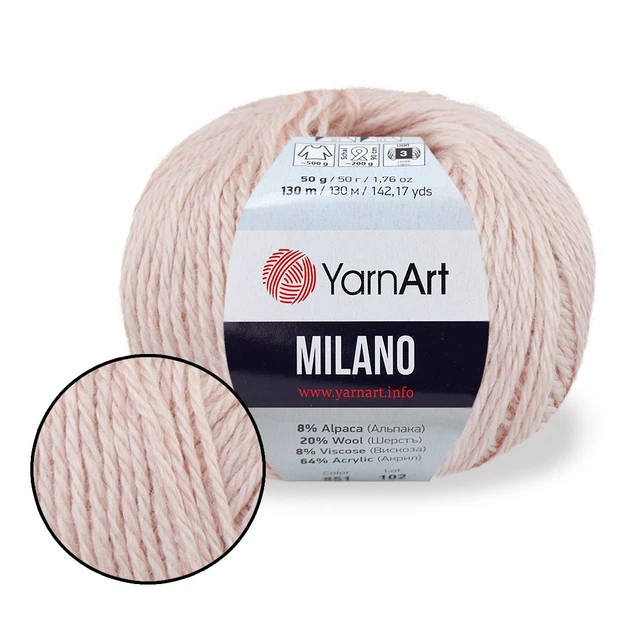 YarnArt Milano, Нежно-розовый №853– полушерстяная пряжа с альпакой, вискозой и акрилом, 50 г / 130 м, для шапок, жилетов и демисезонных изделий - Фото 1 YarnArt Milano, Нежно-розовый №853– полушерстяная пряжа с альпакой, вискозой и акрилом, 50 г / 130 м, для шапок, жилетов и демисезонных изделий - изображение 1