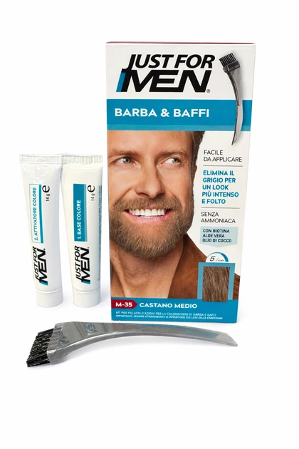 Фарба для бороди та вусів Just For Men відтінок M-35 Середній каштановий (480247) - Фото 1 Фарба для бороди та вусів Just For Men відтінок M-35 Середній каштановий (480247) - зображення 1
