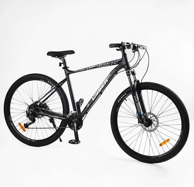 Велосипед Спортивний 29 дюймів Corso Cyber CB-490 обладнання Shimano алюмінієва рама 21 дюйм 27 швидкостей. Black and Grey (173068) - зображення 2