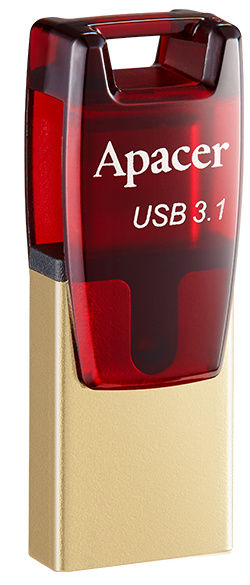 Flash Drive Apacer AH180 32GB (AP32GAH180R-1)червоний(6325632) - изображение 2
