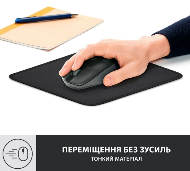 Килимок для миші Logitech Studio Series графітовий (956-000049) (6794330) - Фото 3 Килимок для миші Logitech Studio Series графітовий (956-000049) (6794330) - зображення 3
