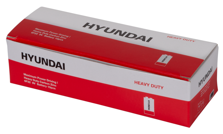 Батарейка Hyundai 6F22 Shrink 1 Heavy Duty (6793742) - изображение 2