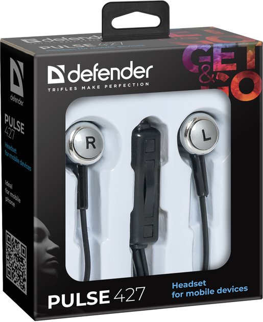 Бездротові навушники Defender Pulse 427 чорний/сріблястий (63427) (6232787) - зображення 2