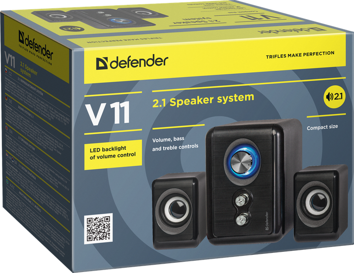 Акустика Defender V11 11 Вт 2.1 system, USB (65111) (6505060) - Фото 3 Акустика Defender V11 11 Вт 2.1 system, USB (65111) (6505060) - зображення 3