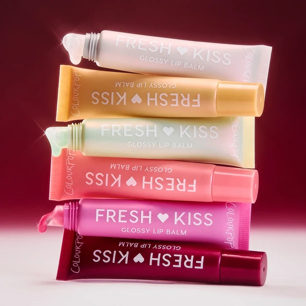 Пептидний бальзам для губ з шимером ColourPop "Peach Mochi" Fresh Kiss Shimmer Glossy Peptide Lip Balm - зображення 8
