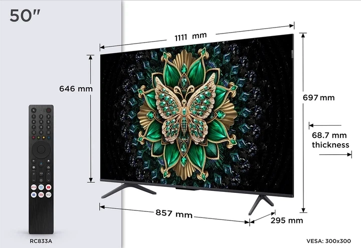 Телевізор Tcl діагональ 50" MiniLED 50C6K - изображение 3