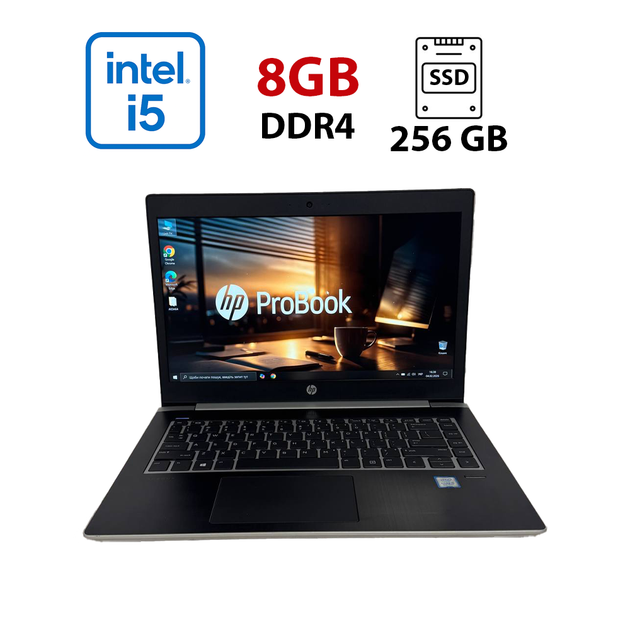 Ультрабук Б-класс HP ProBook 440 G5 / 14" (1920x1080) IPS / Intel Core i5-8250U (4 (8) ядра по 1.6 - 3.4 GHz) / 8 GB DDR4 / 256 GB SSD / Intel HD Graphics 620 / WebCam / HDMI б/у - Фото 1 Ультрабук Б-класс HP ProBook 440 G5 / 14" (1920x1080) IPS / Intel Core i5-8250U (4 (8) ядра по 1.6 - 3.4 GHz) / 8 GB DDR4 / 256 GB SSD / Intel HD Graphics 620 / WebCam / HDMI б/у - изображение 1