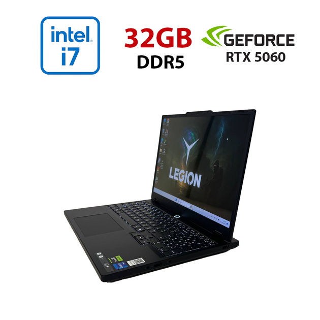 Игровой ноутбук Lenovo Legion 5 15IRX10 / 15.6" (2560x1440) OLED / Intel Core i7-13650HX (14 (20) ядер по 2.6 - 4.9 GHz) / 32 GB DDR5 / 1000 GB SSD / nVidia GeForce RTX 5060, 8 GB GDDR7, 128-bit / WebCam б/у - Фото 1 Игровой ноутбук Lenovo Legion 5 15IRX10 / 15.6" (2560x1440) OLED / Intel Core i7-13650HX (14 (20) ядер по 2.6 - 4.9 GHz) / 32 GB DDR5 / 1000 GB SSD / nVidia GeForce RTX 5060, 8 GB GDDR7, 128-bit / WebCam б/у - изображение 1