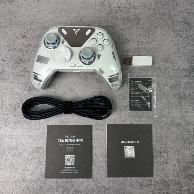 Ігровий геймпад Flydigi APEX 4 / 2.4 Гц / Bluetooth / дротове / White / Білий - изображение 4