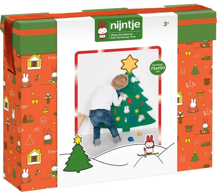 Zestaw kreatywny Bambolino Toys Nijntje — Filcowa choinka bożonarodzeniowa (17017)(8714274170179) - obraz 1